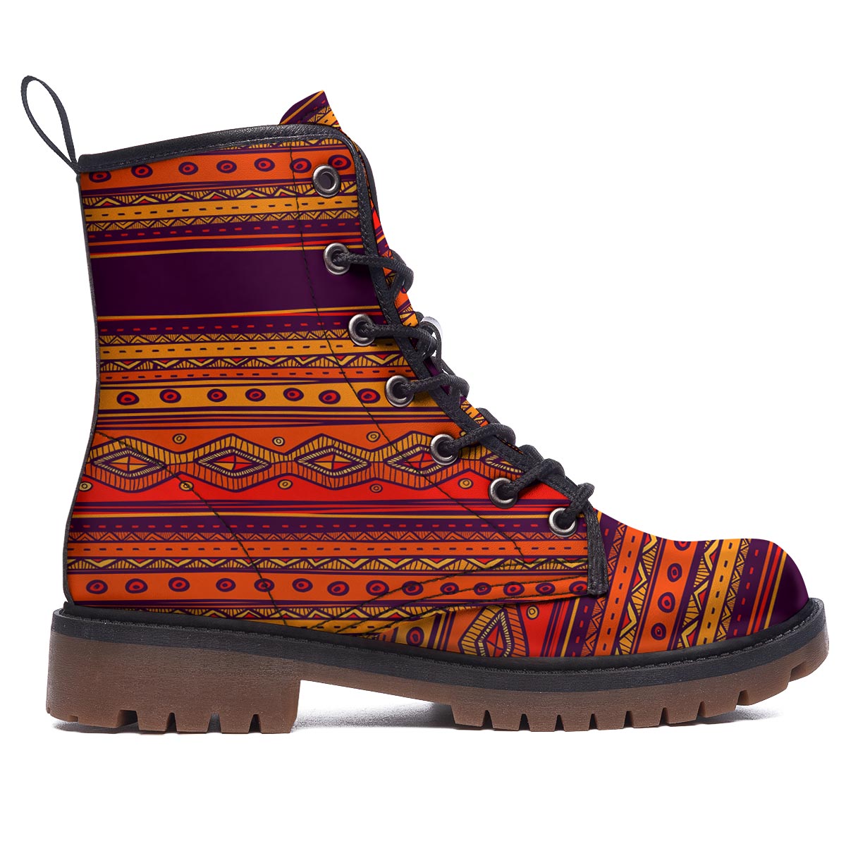 Tribal Sunset African Print Pattern Work Boots-grizzshop