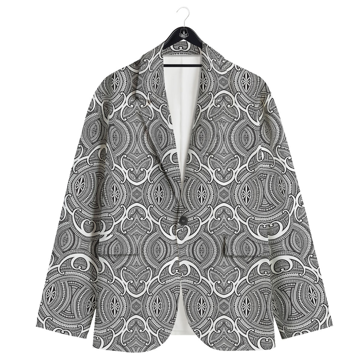 Tribal Tattoo Maori Print Pattern Men's Sport Coat-grizzshop