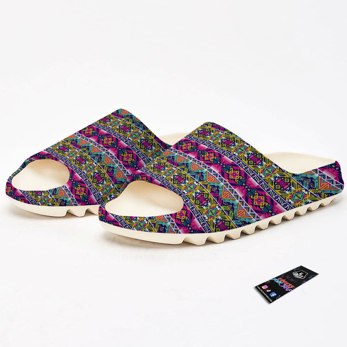 Tribal Aztec Colorful Print Pattern Sandals-grizzshop