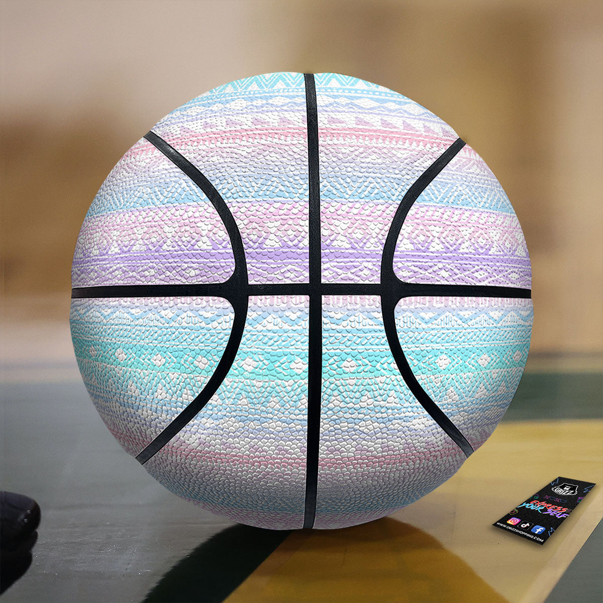 Tribal Aztec Pastel Print Pattern Basketball