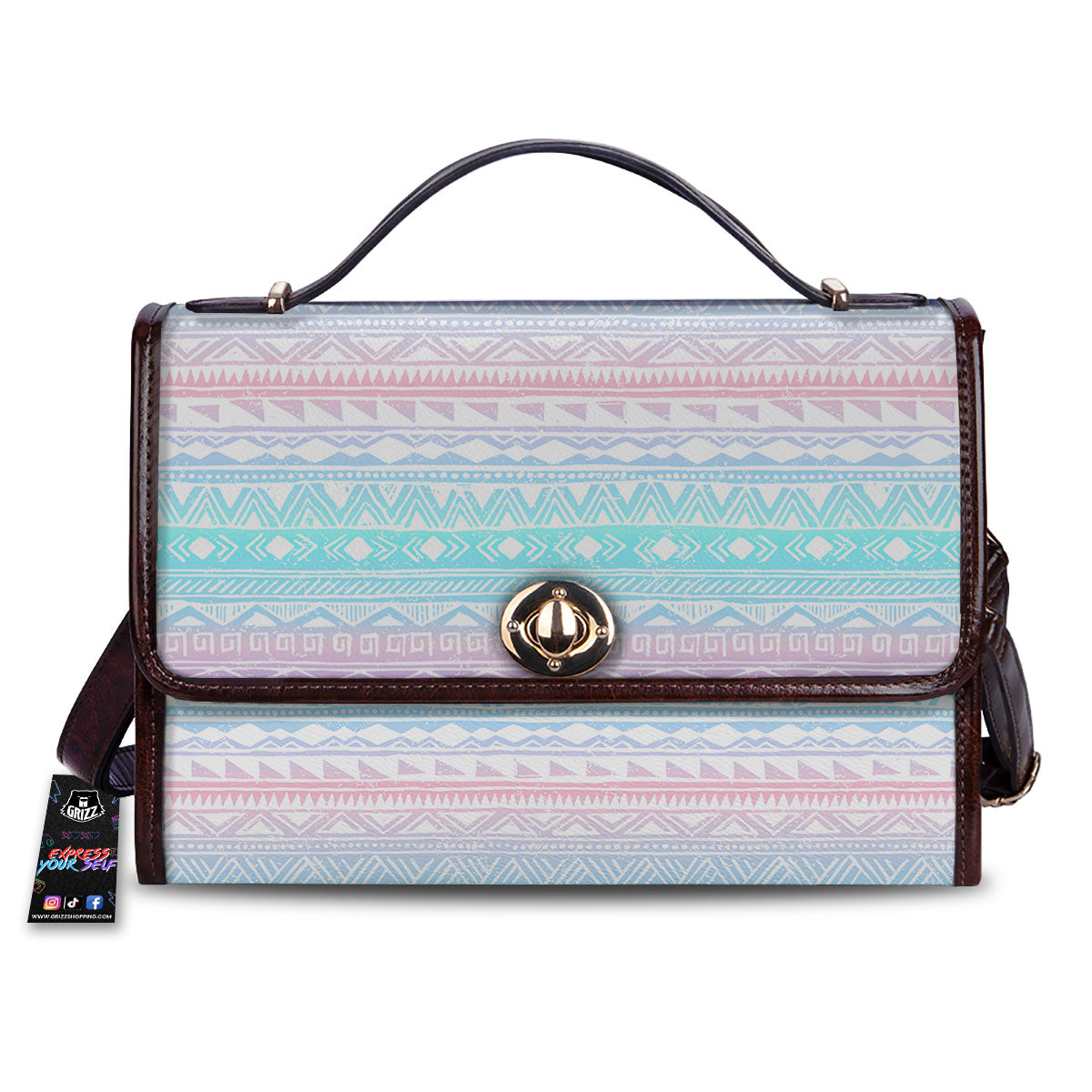Tribal Aztec Pastel Print Pattern Women's Satchel Bag
