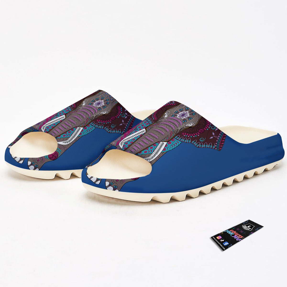 Tribal Elephant Indian Cute Print Sandals-grizzshop