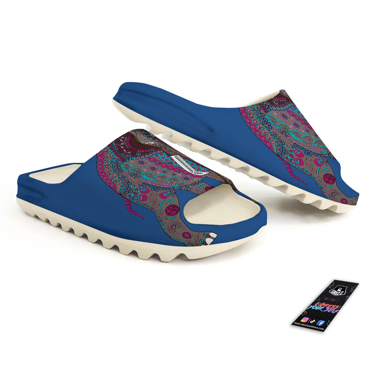 Tribal Elephant Indian Cute Print Sandals-grizzshop