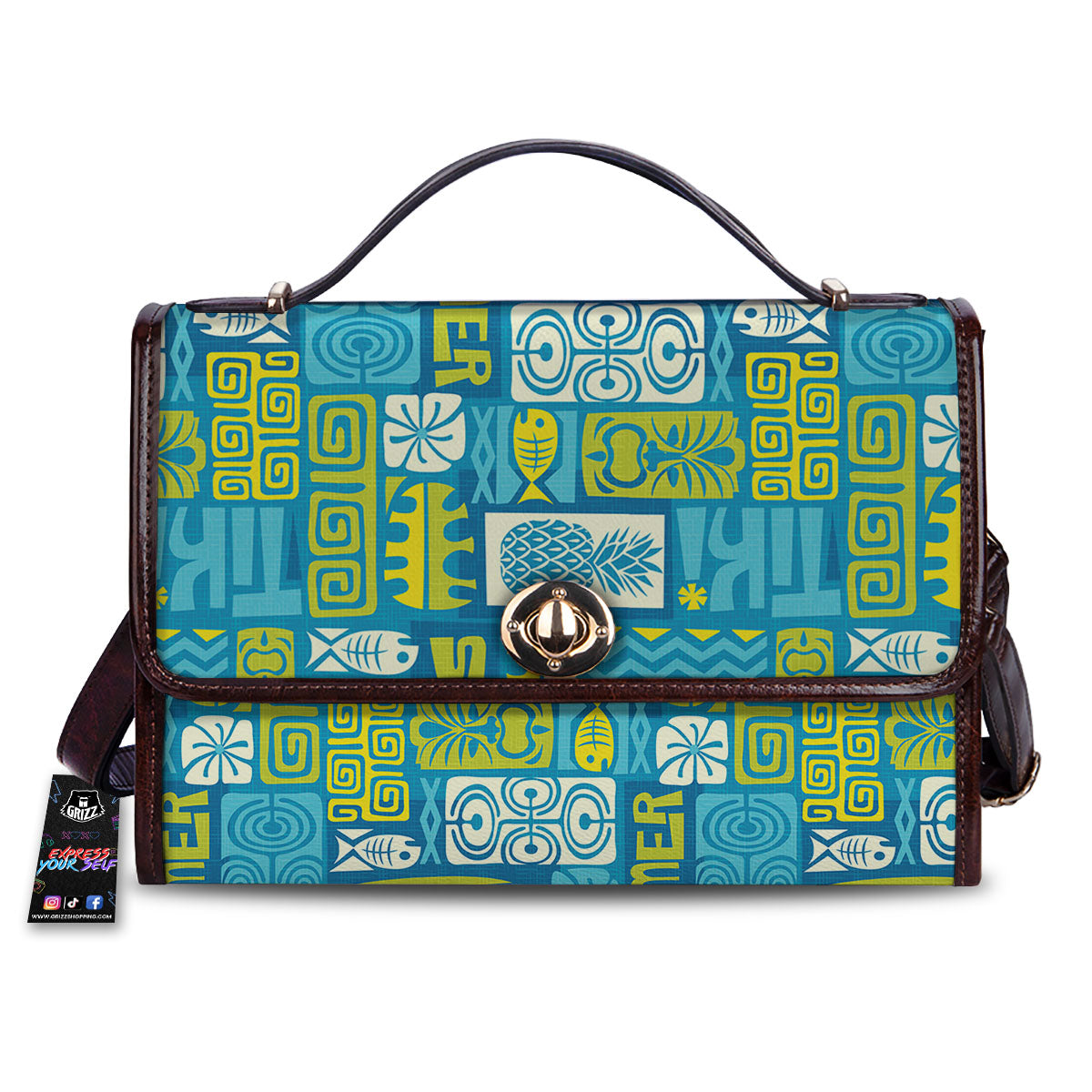 Tribal Hawaii Polynesian Print Women's Satchel Bag