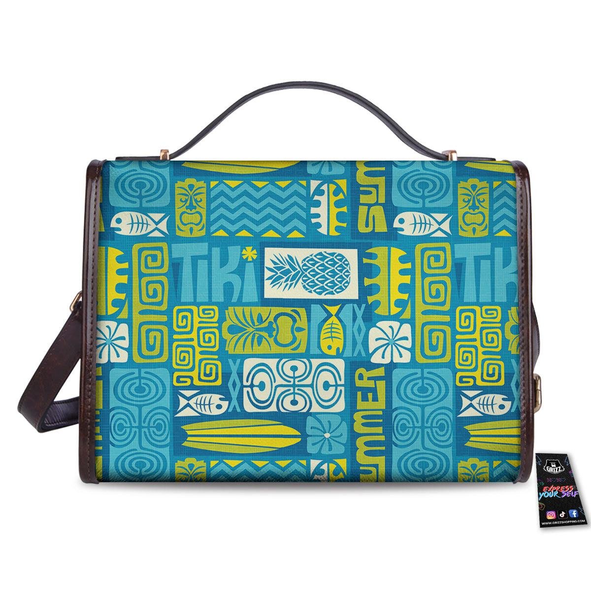 Tribal Hawaii Polynesian Print Women's Satchel Bag