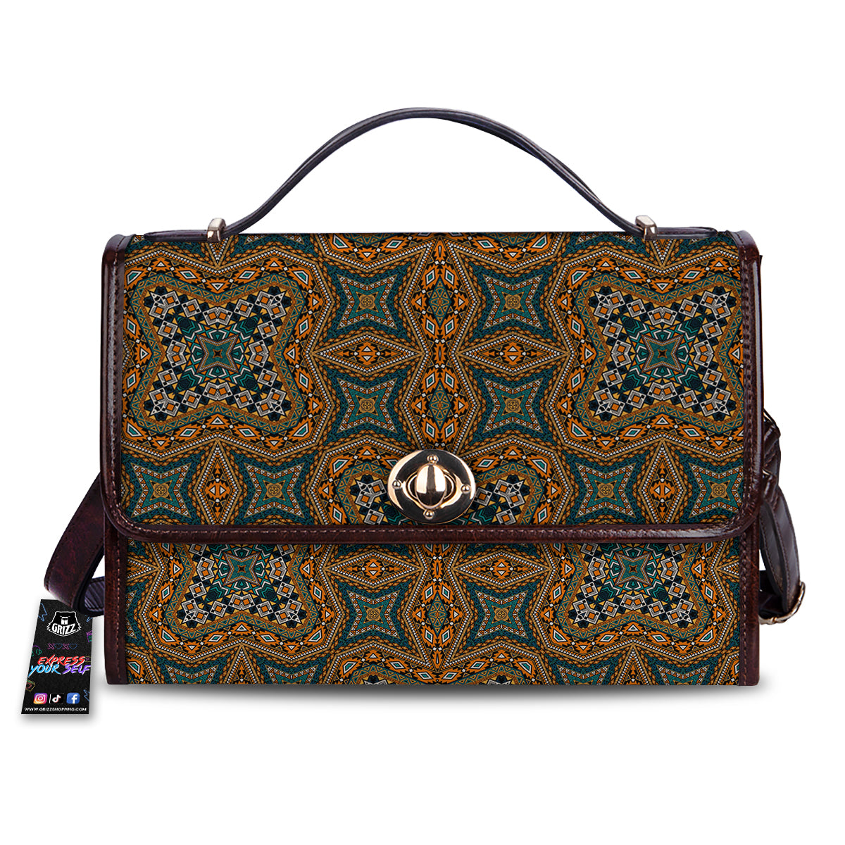 Tribal Indian Vintage Print Pattern Women's Satchel Bag