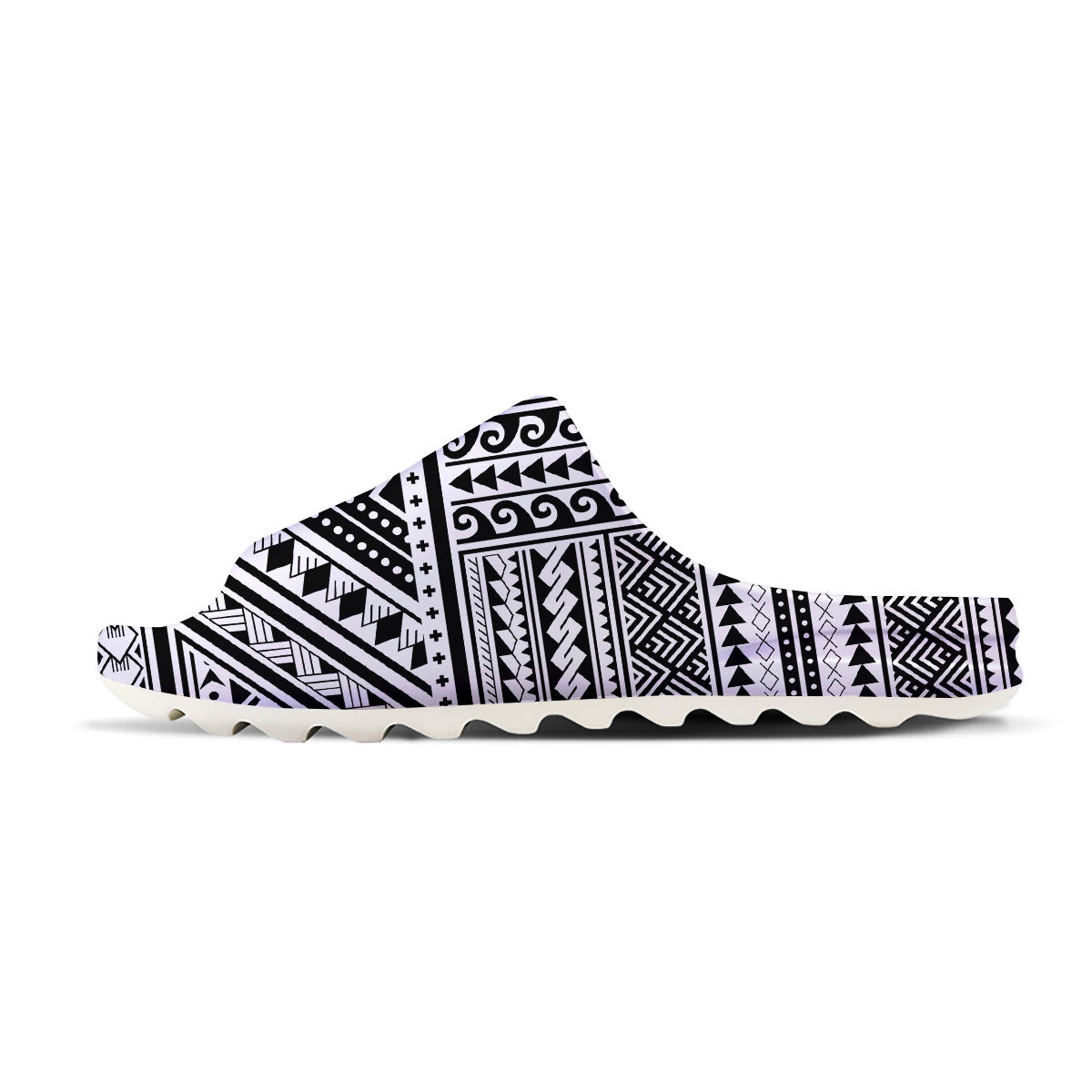 Tribal Maori Polynesian Tattoo Print Sandals-grizzshop