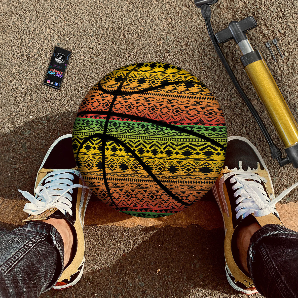 Tulip Field Print Pattern Basketball