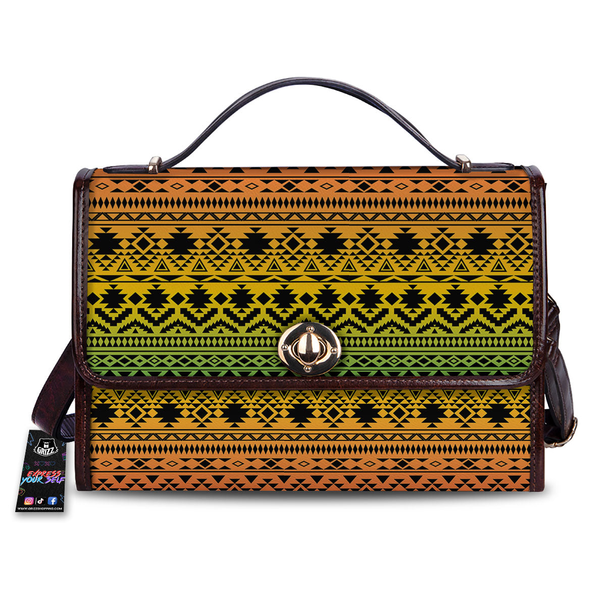 Tribal Rasta Print Pattern Women's Satchel Bag