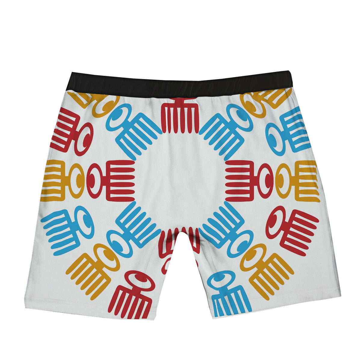 Tribe Symbols Red Adinkra Print Boxer Briefs-grizzshop