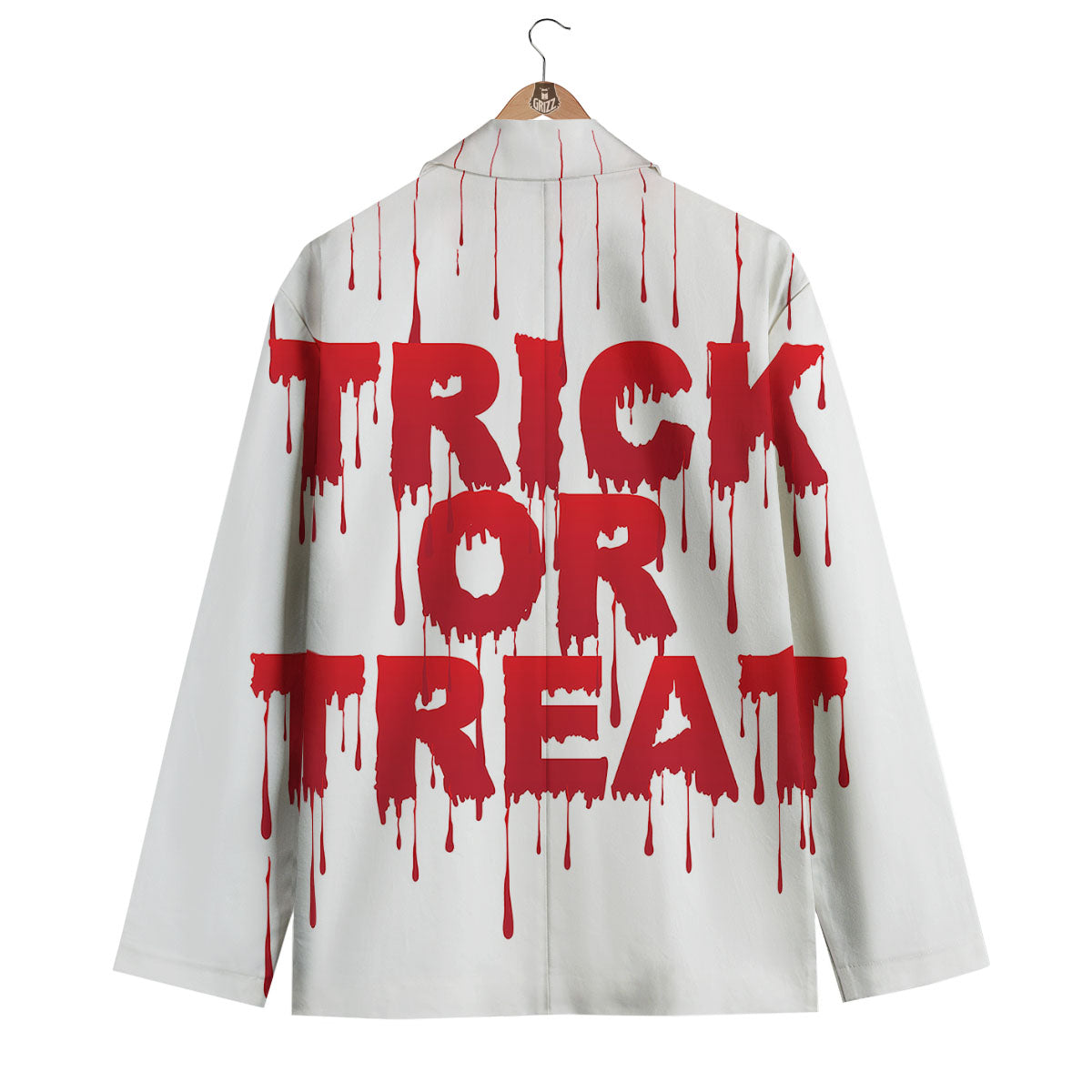 Trick Or Treat Red Blood Halloween Print Men's Blazer-grizzshop