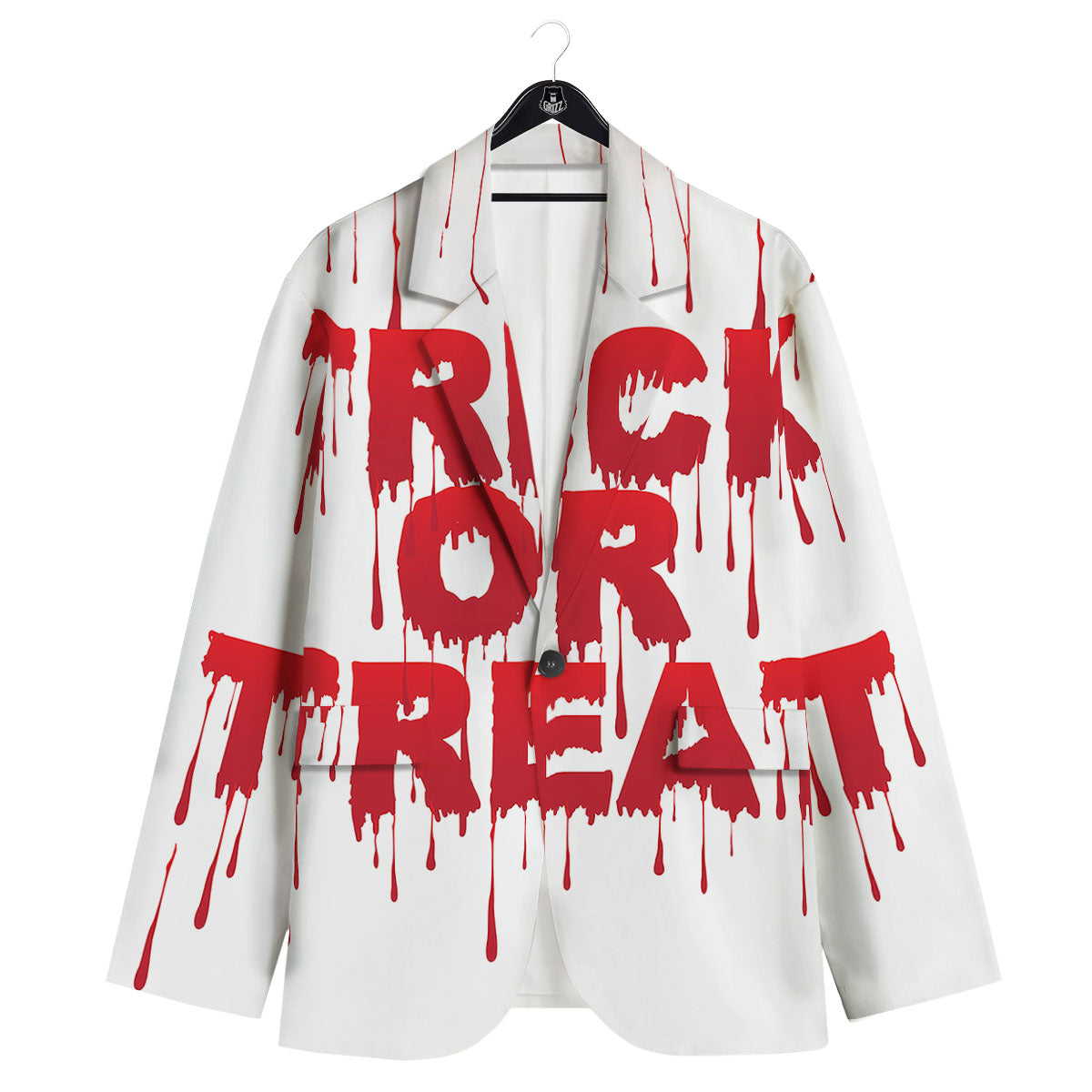 Trick Or Treat Red Blood Halloween Print Men's Sport Coat-grizzshop