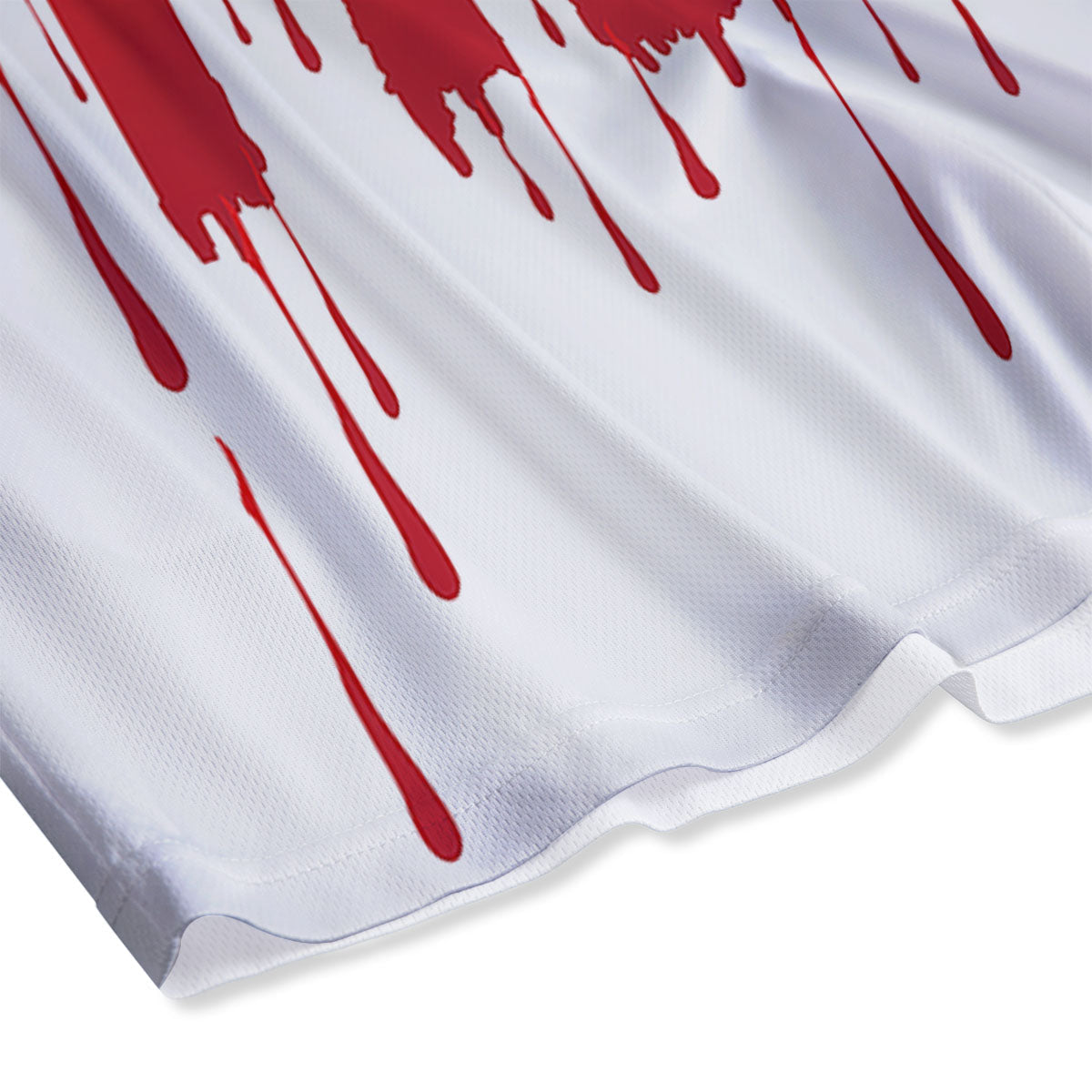 Trick Or Treat Red Blood Halloween Print Mesh Shorts