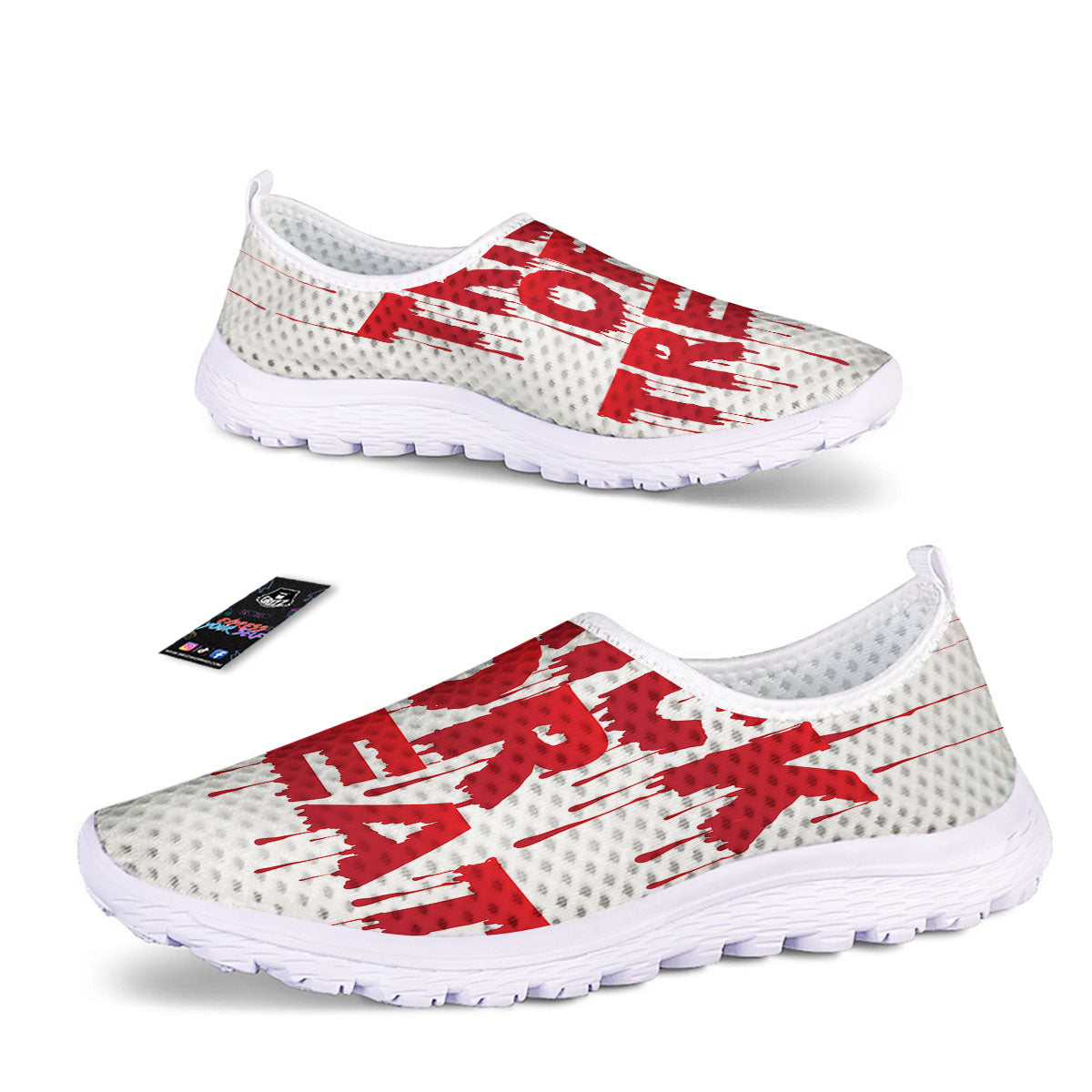 Trick Or Treat Red Blood Halloween Print Nurse Shoes-grizzshop