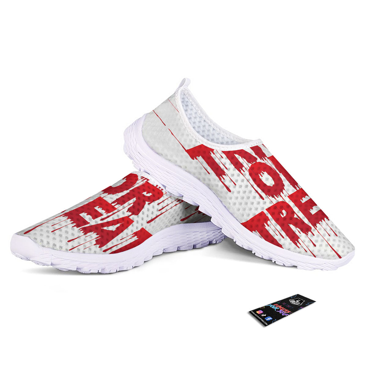 Trick Or Treat Red Blood Halloween Print Nurse Shoes-grizzshop