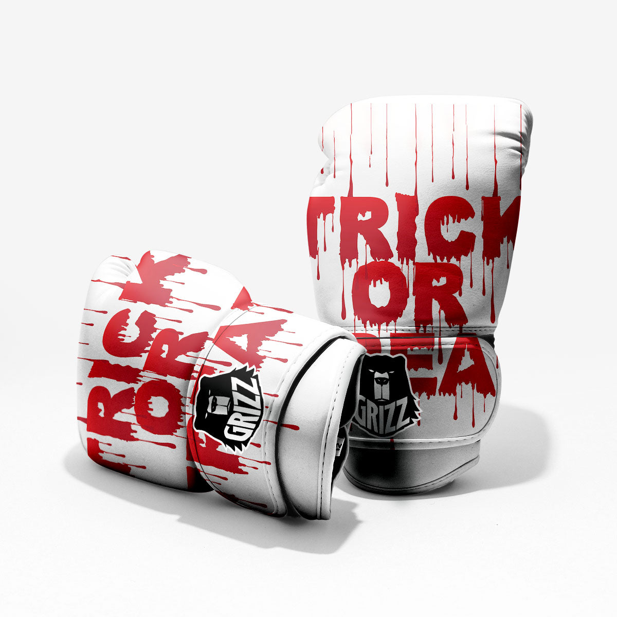 Trick Or Treat Red Blood Halloween Print Pro Boxing Glove