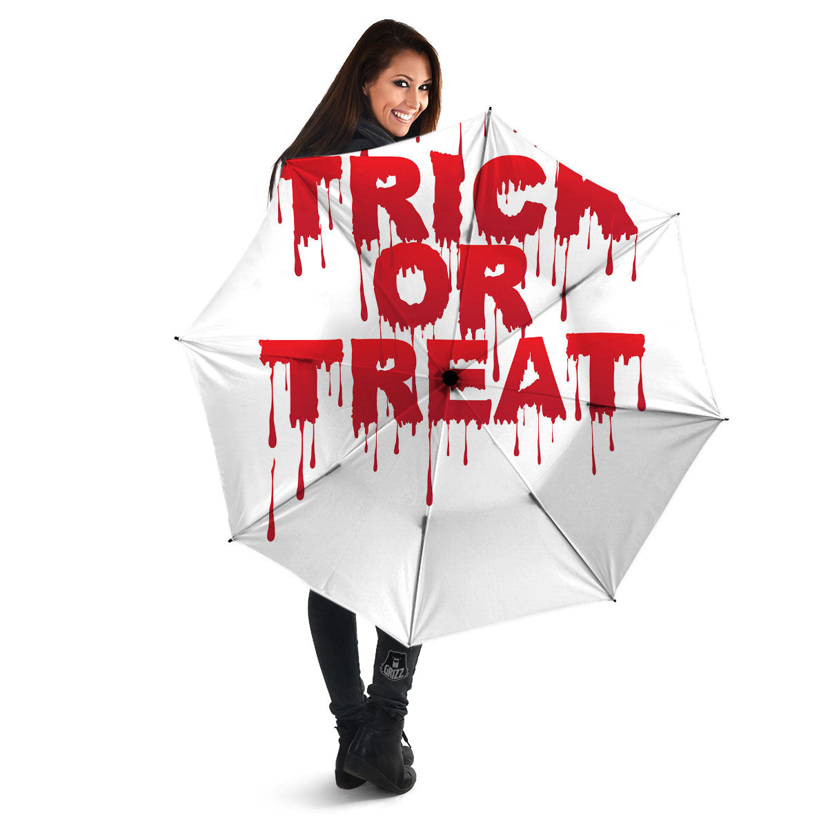 Trick Or Treat Red Blood Halloween Print Umbrella-grizzshop