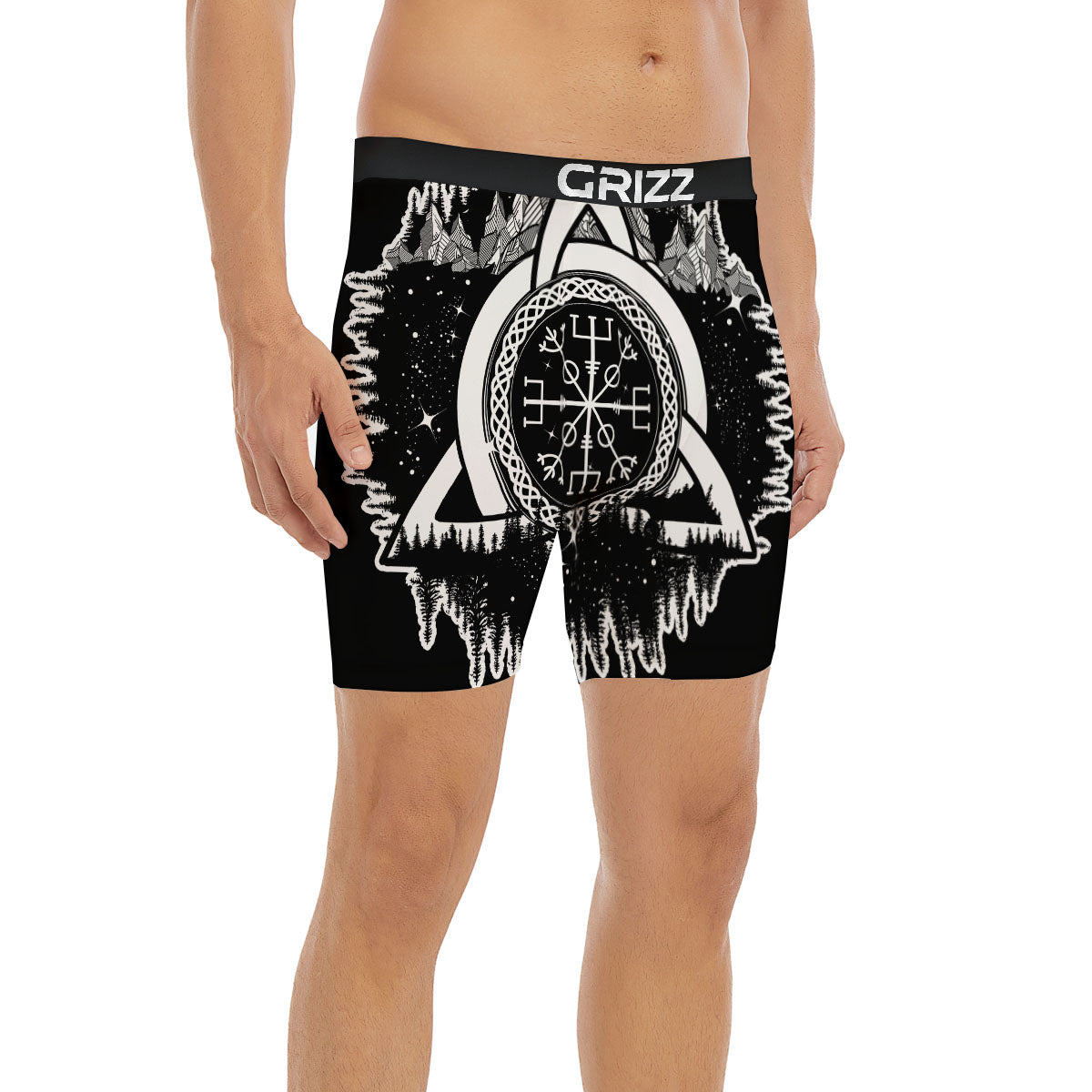 Trinity Knot Viking Celtic Print Boxer Briefs-grizzshop