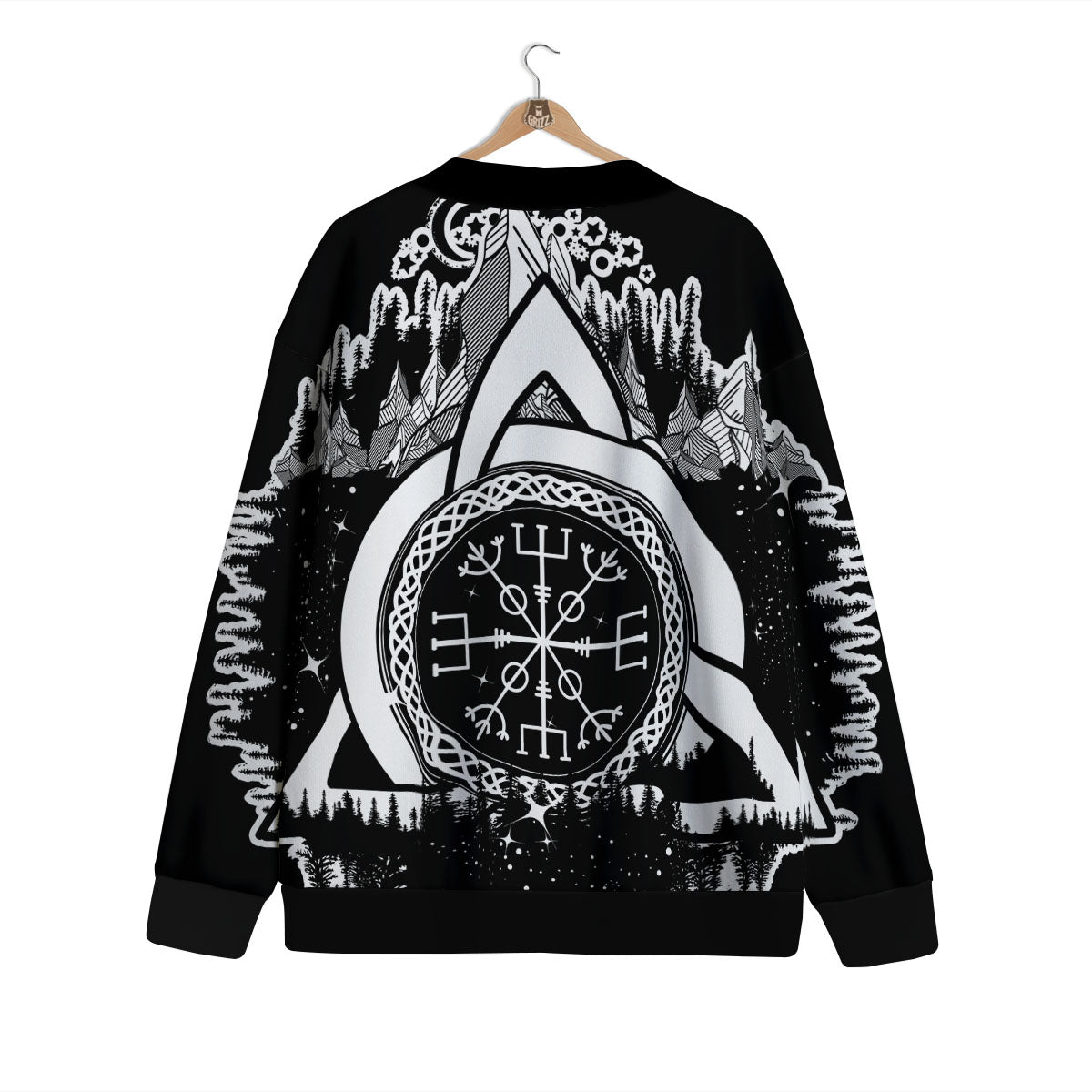 Trinity Knot Viking Celtic Print Cardigan-grizzshop