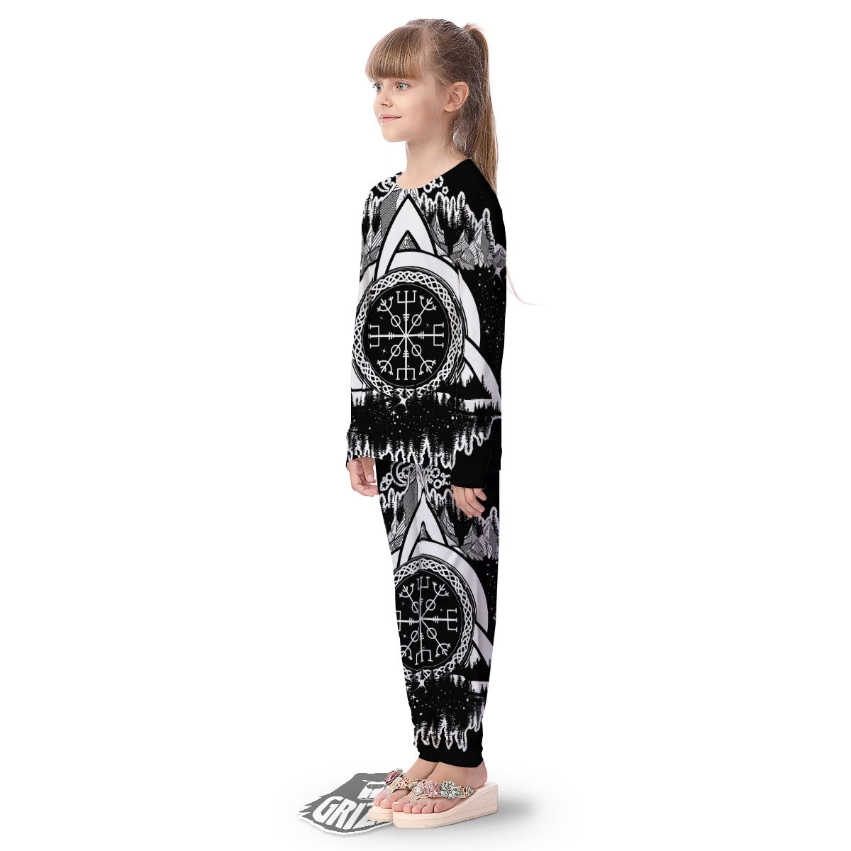 Trinity Knot Viking Celtic Print Kid's Pajamas-grizzshop