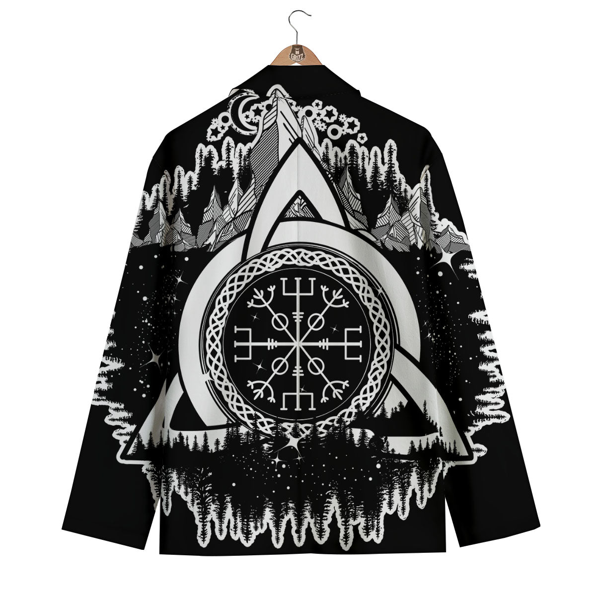 Trinity Knot Viking Celtic Print Men's Blazer-grizzshop