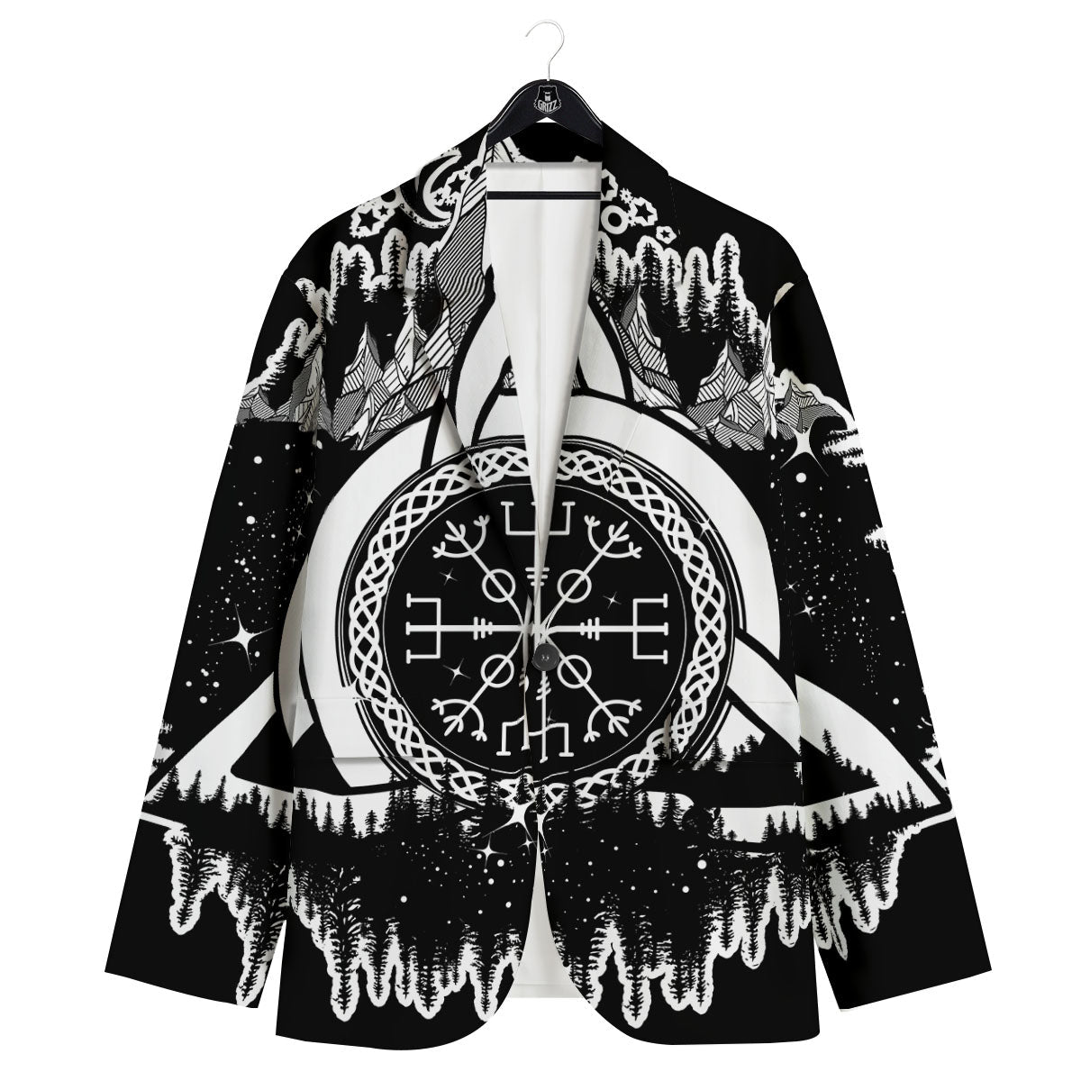 Trinity Knot Viking Celtic Print Men's Sport Coat-grizzshop
