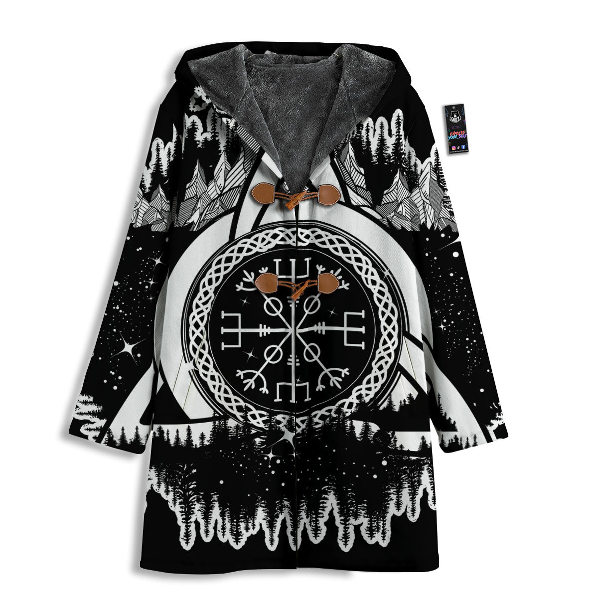 Trinity Knot Viking Celtic Print Men's Windbreaker Jacket-grizzshop
