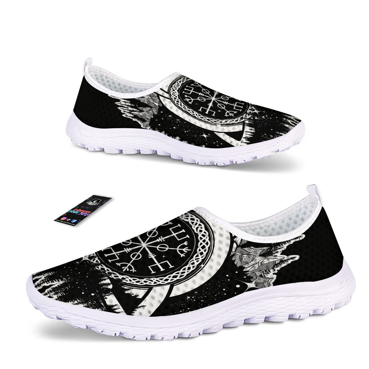 Trinity Knot Viking Celtic Print Nurse Shoes-grizzshop