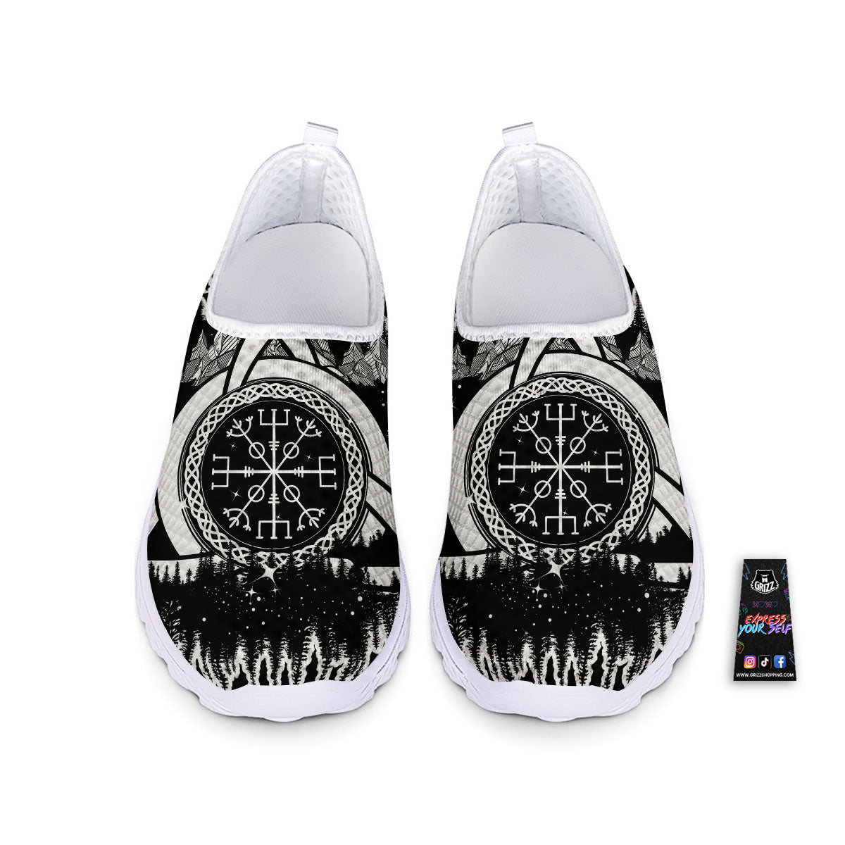 Trinity Knot Viking Celtic Print Nurse Shoes-grizzshop