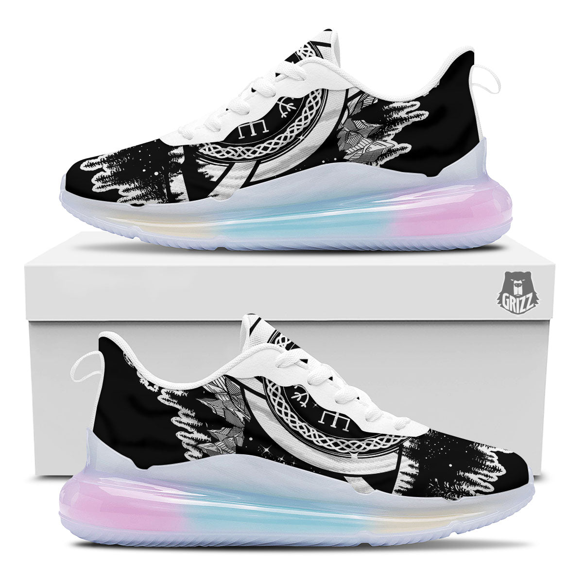 Trinity Knot Viking Celtic Print Running Sneakers-grizzshop