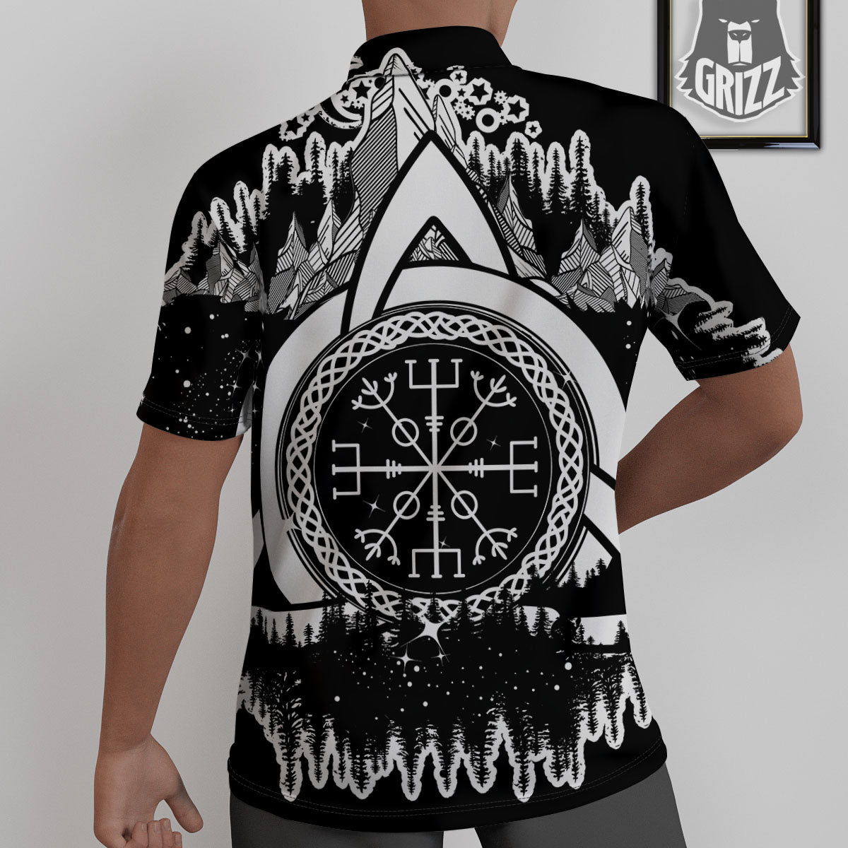 Trinity Knot Viking Celtic Print Untucked Shirts-grizzshop