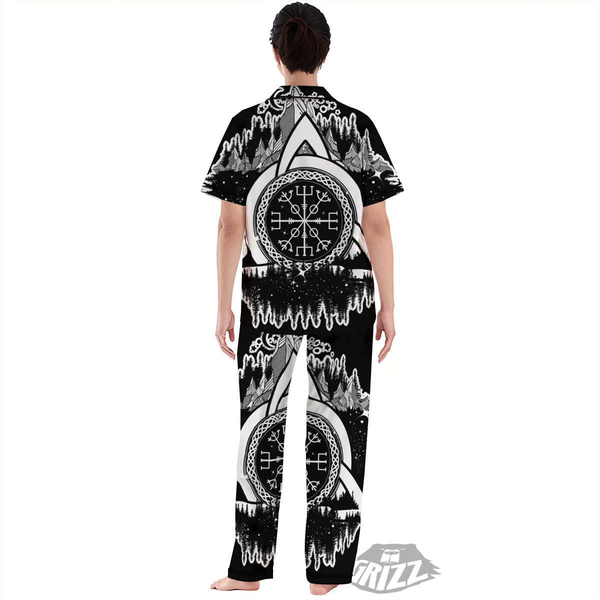 Trinity Knot Viking Celtic Print Women's Pajamas Set-grizzshop
