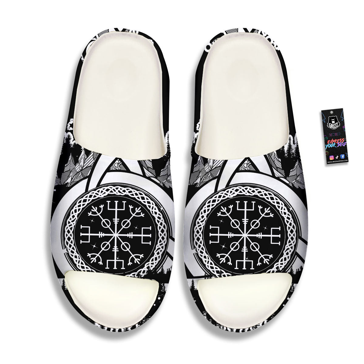 Trinity Knot Viking Celtic Print Sandals-grizzshop