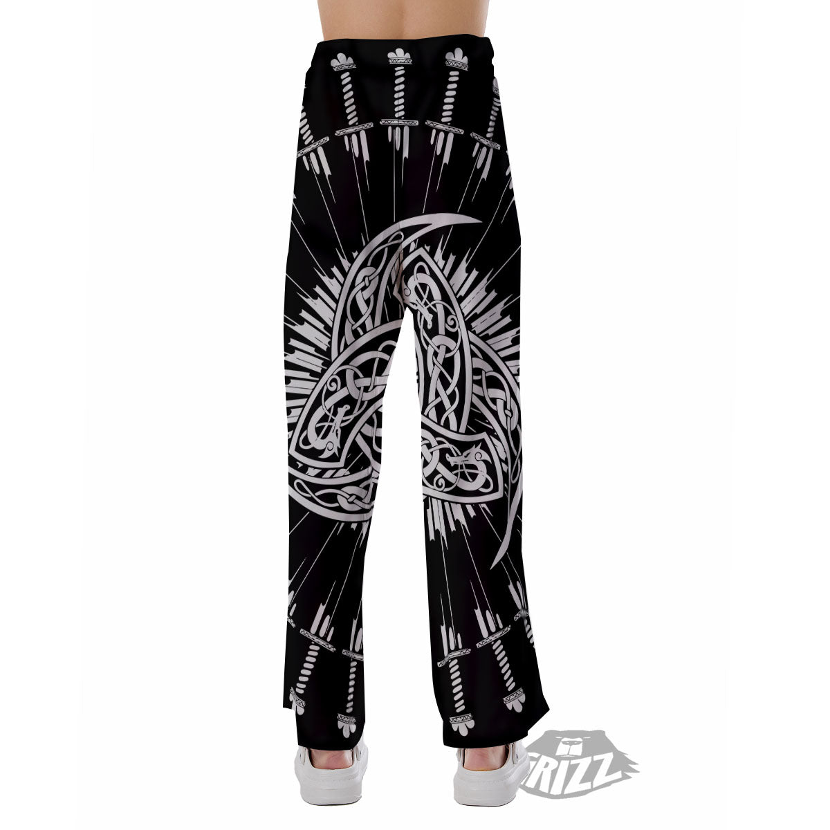Triple Horn Of Odin Viking Print Pajama Pants-grizzshop