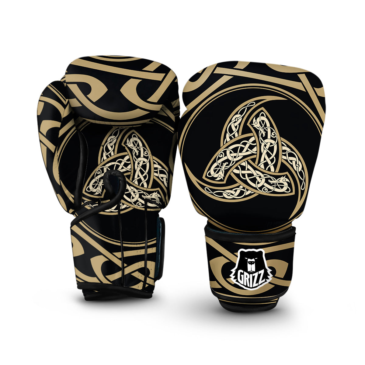 Triple Horn of Odin Viking Boxing Gloves-grizzshop