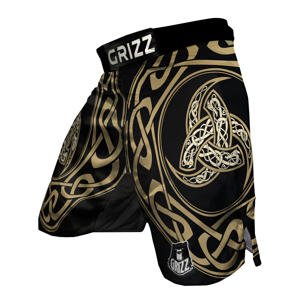 Triple Horn of Odin Viking MMA Shorts-grizzshop