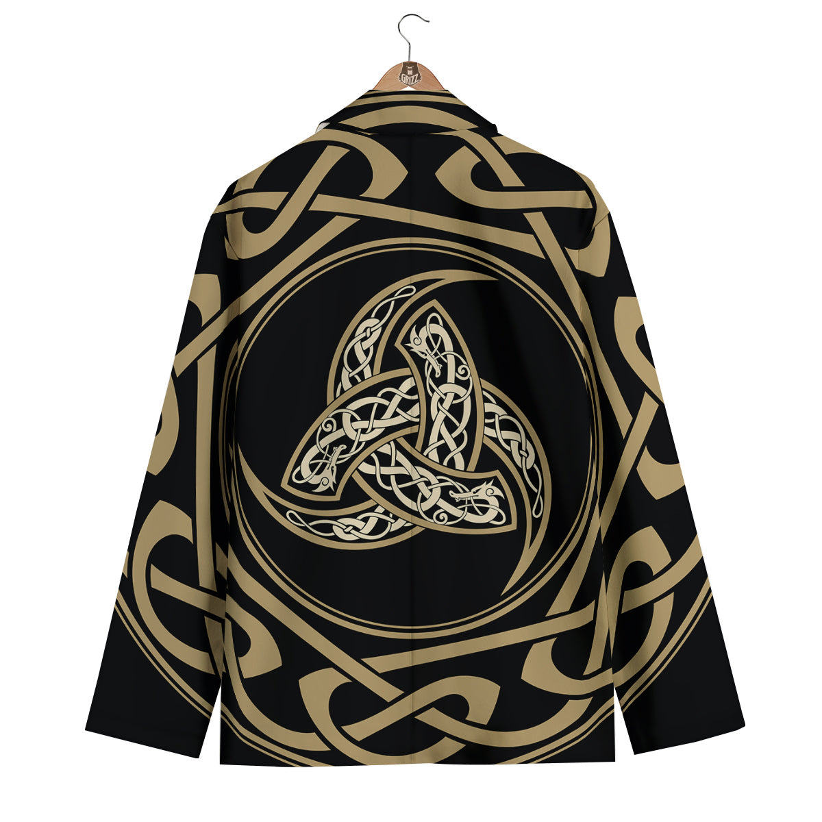 Triple Horn of Odin Viking Men's Blazer-grizzshop