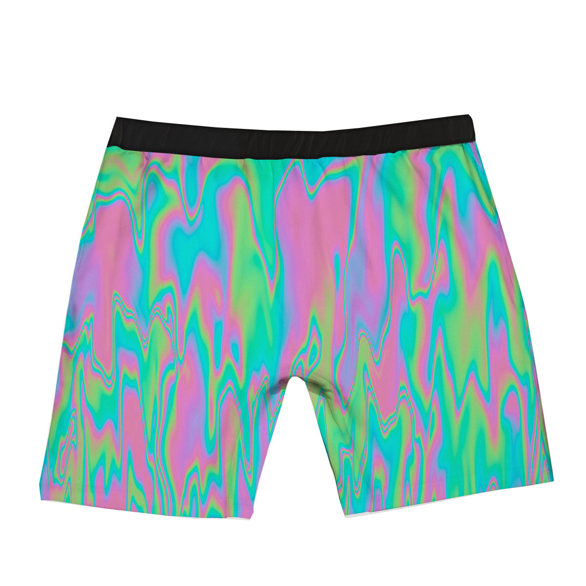 Trippy Abstract Holographic Print Boxer Briefs-grizzshop