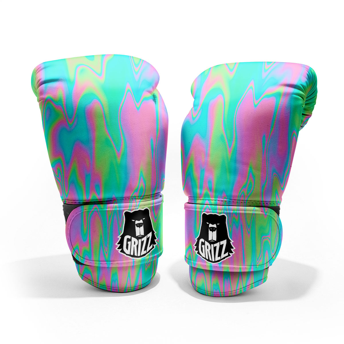 Trippy Abstract Holographic Print Pro Boxing Glove