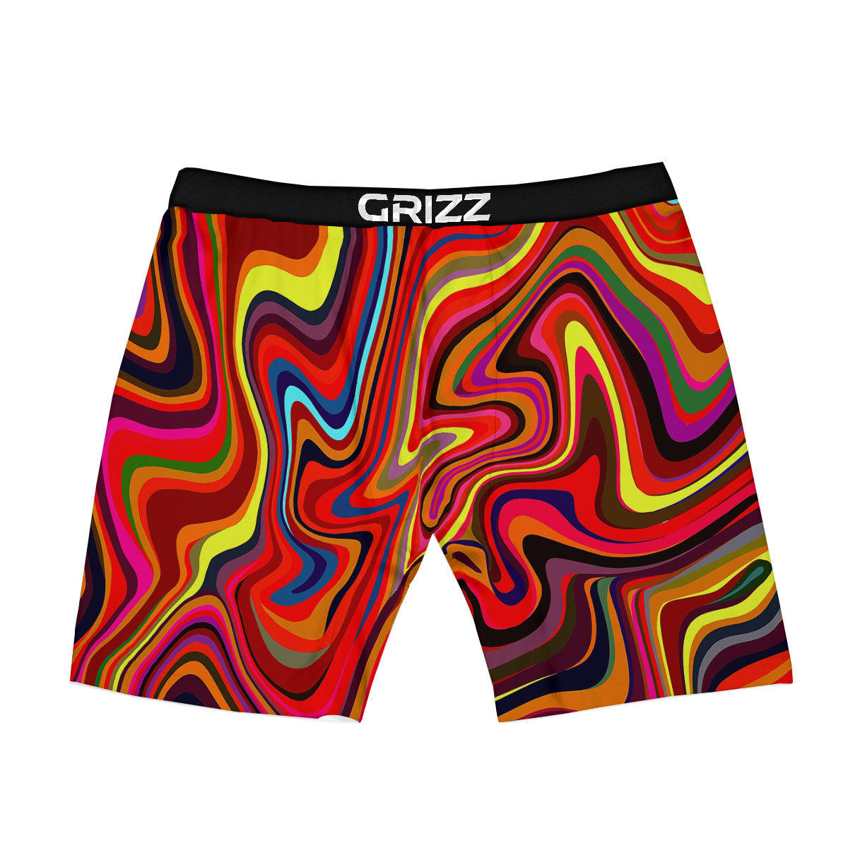 Trippy Abstract Liquid Print Boxer Briefs-grizzshop