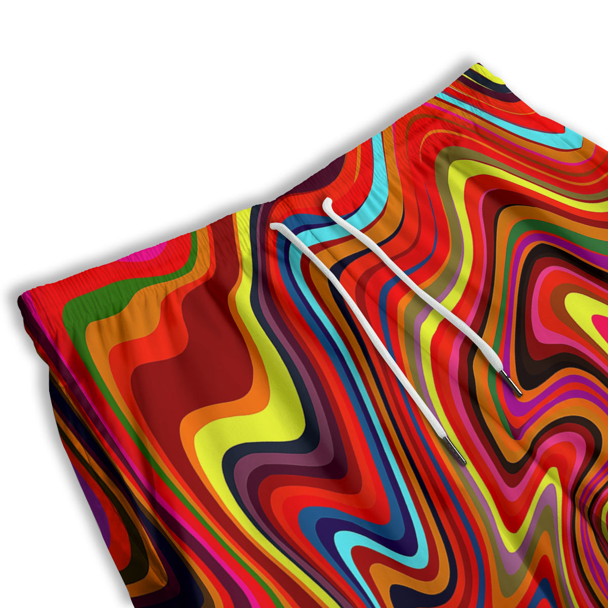 Trippy Abstract Liquid Print Men's Athletic Shorts