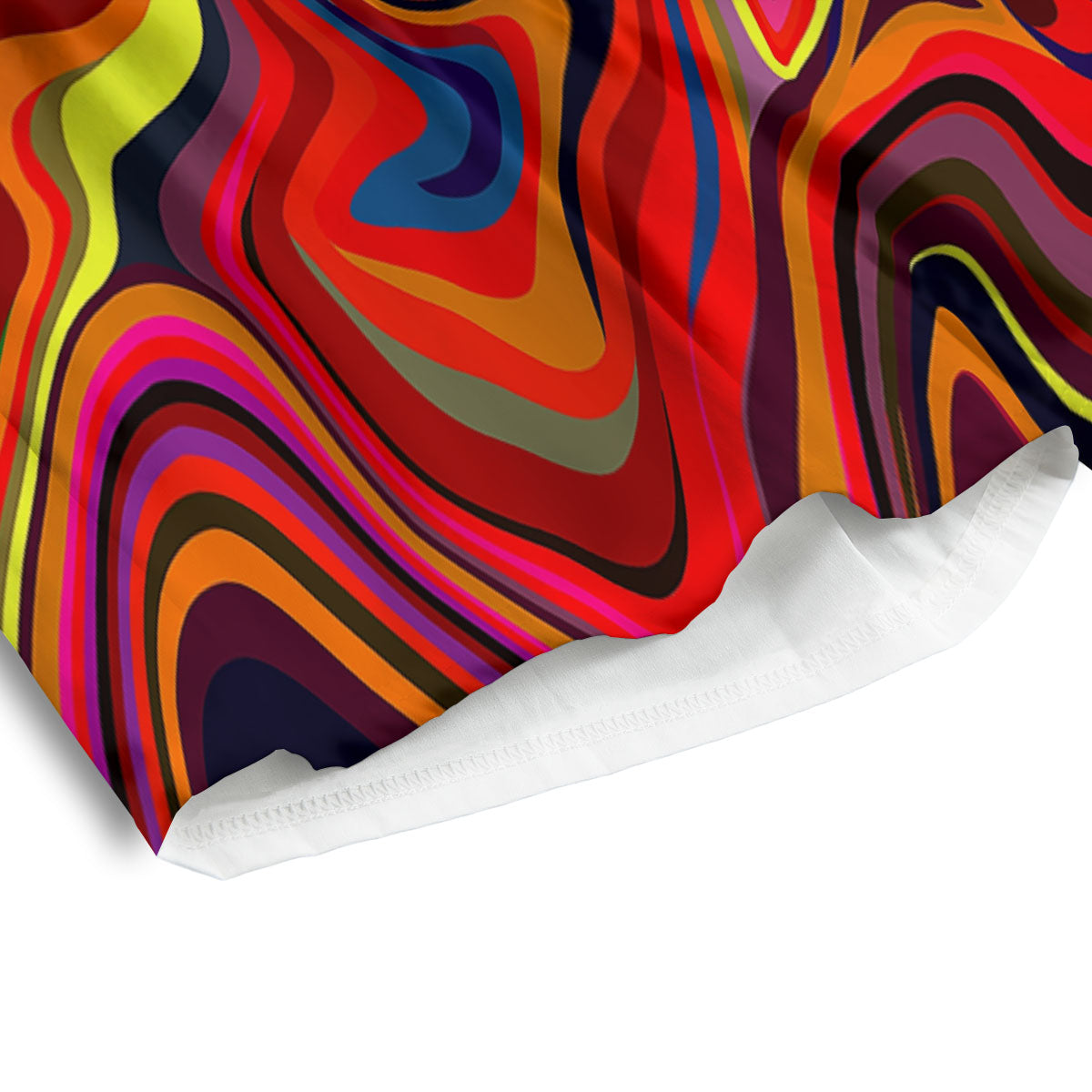 Trippy Abstract Liquid Print Men's Athletic Shorts