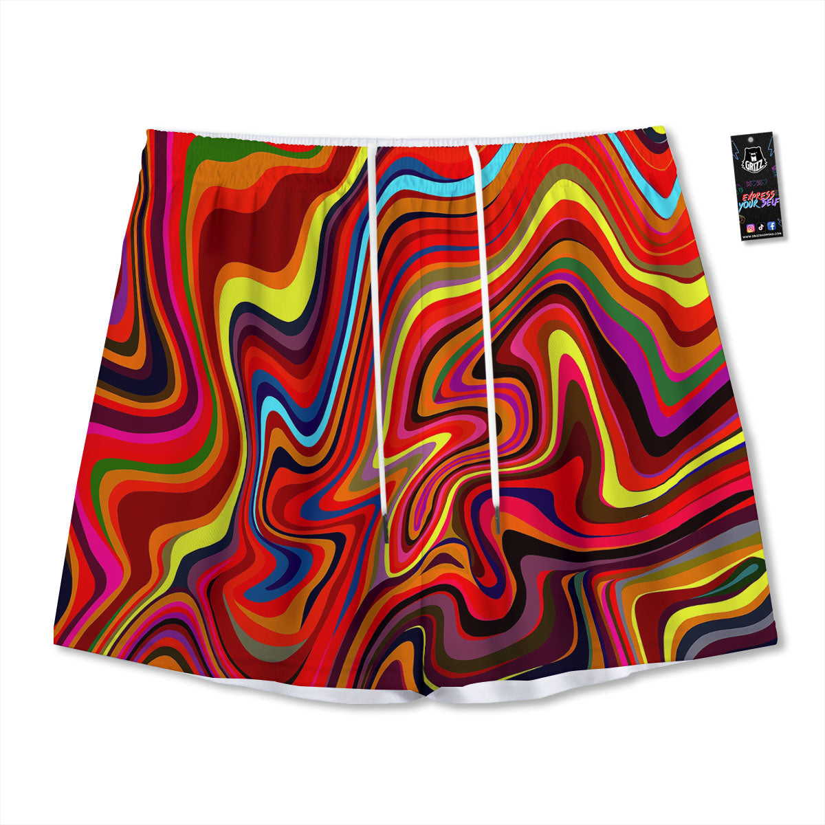 Tiger Cute Print Pattern Mesh Shorts