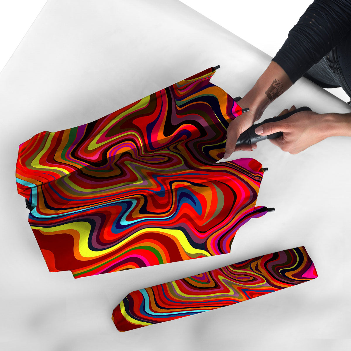 Trippy Abstract Liquid Print Umbrella-grizzshop