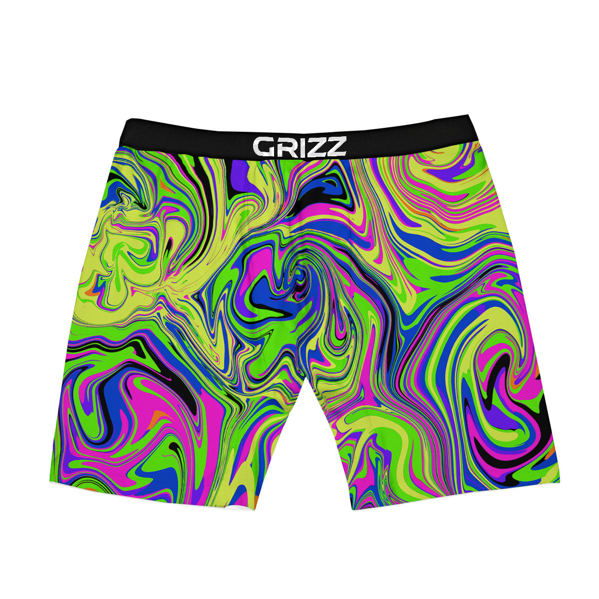 Trippy Abstract Neon Print Boxer Briefs-grizzshop