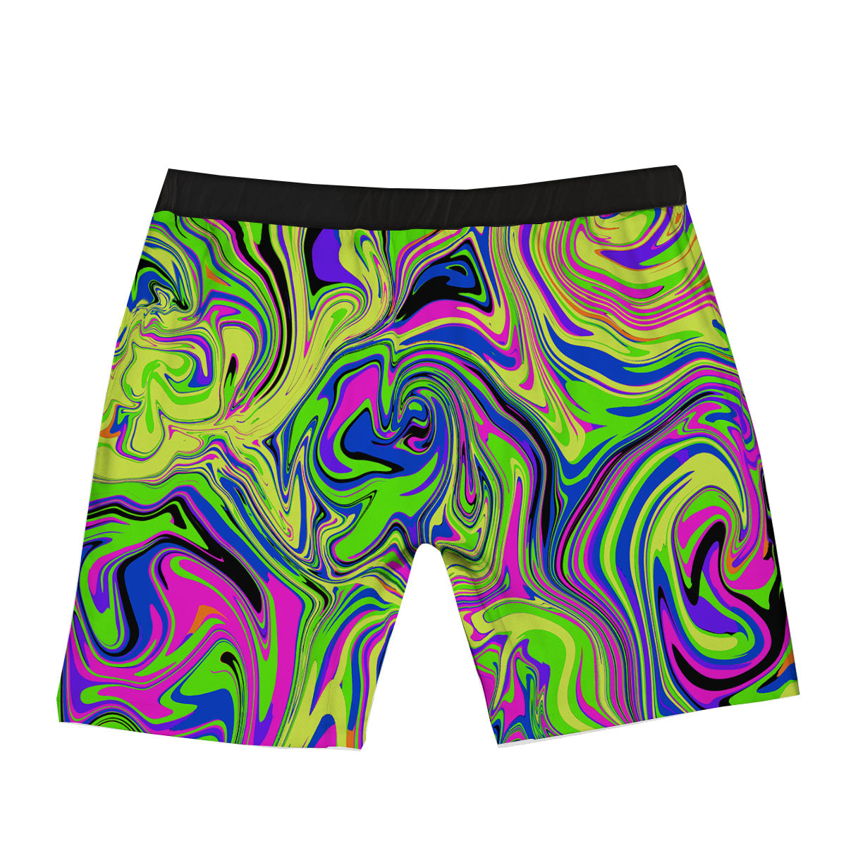 Trippy Abstract Neon Print Boxer Briefs-grizzshop