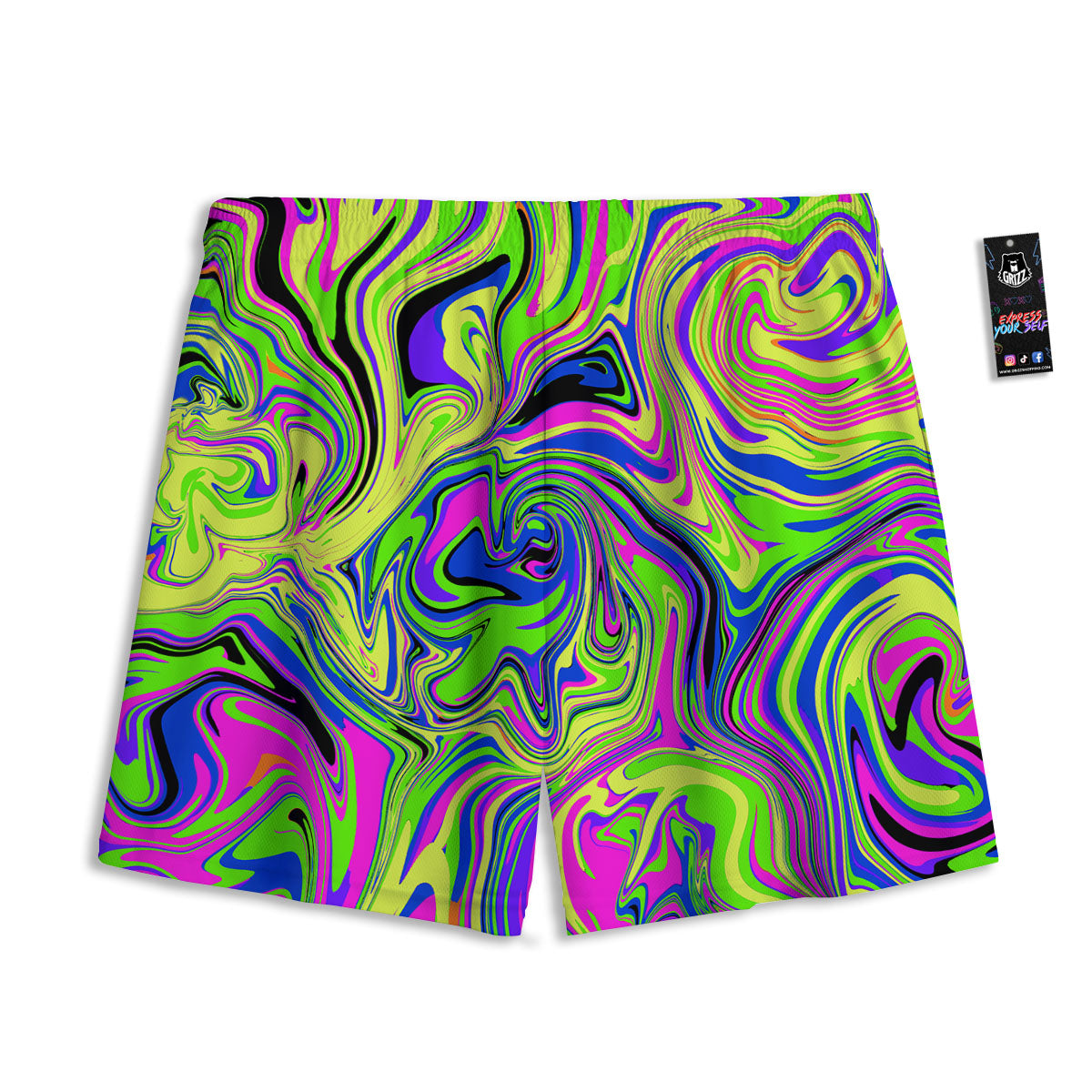 Tiger Flame Print Mesh Shorts