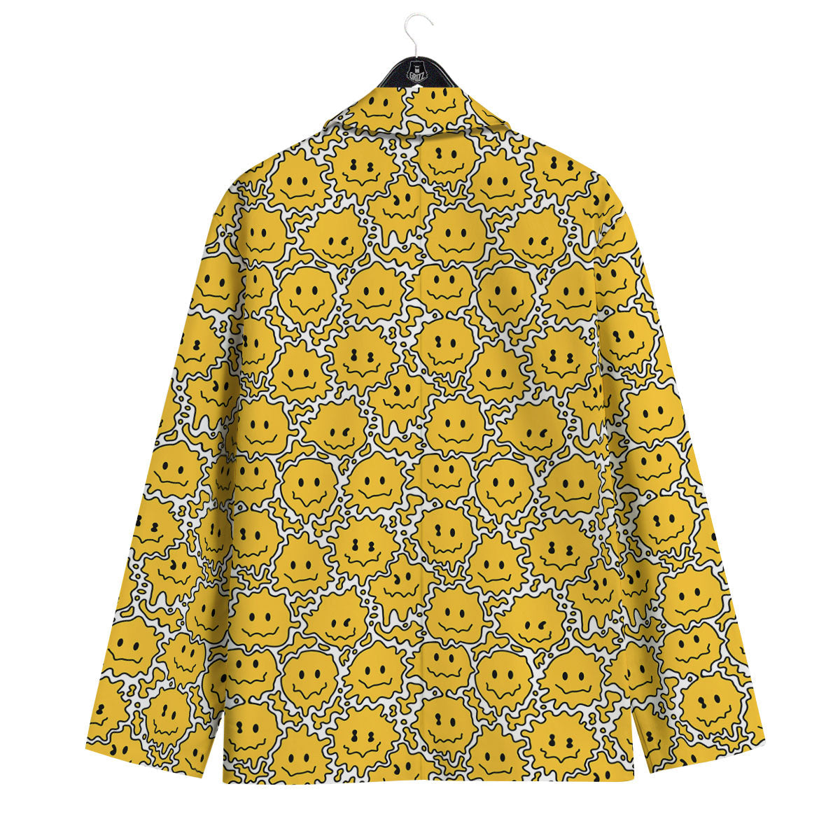 Trippy Abstract Psychedelic Emoji Print Men's Sport Coat-grizzshop
