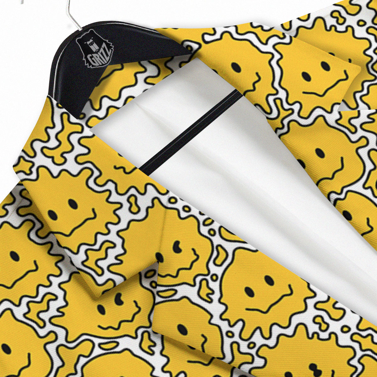 Trippy Abstract Psychedelic Emoji Print Men's Sport Coat-grizzshop