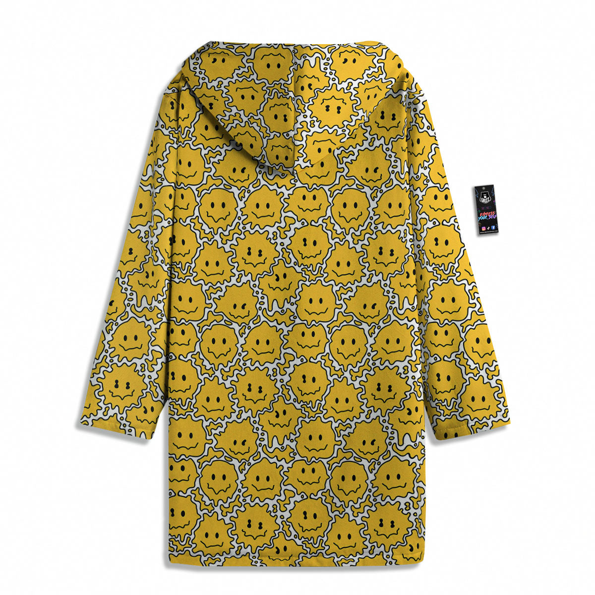 Trippy Abstract Psychedelic Emoji Print Men's Windbreaker Jacket-grizzshop